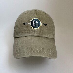 HMC 1940 - 2005 65 Anniversary Adams Dad Hat Leather Adjustable Strap Cap Khaki